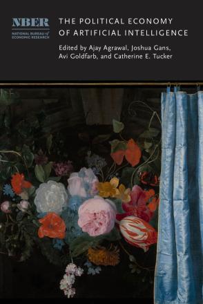 cover of book, The Political Economy of Artificial Intelligence, fine art flowers in vase