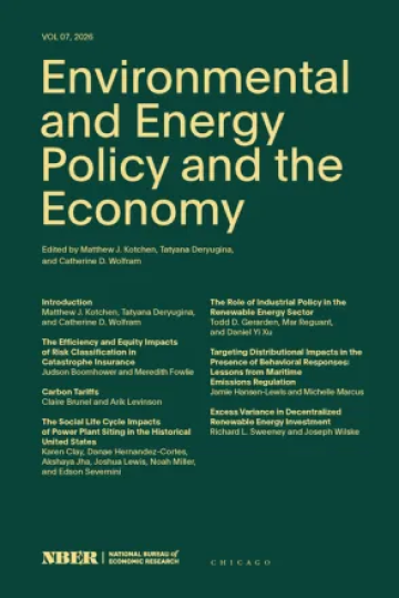 Environmental and Energy Policy and the Economy, volume 7