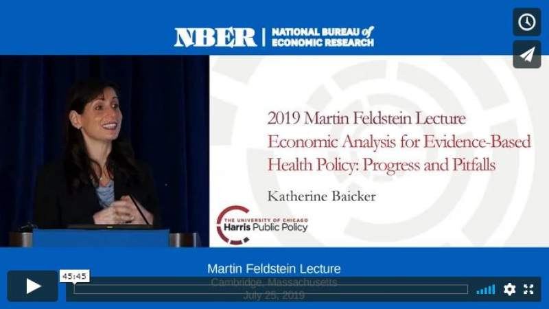 2019 Martin Feldstein Lecture Series - Katherine Baicker Promo Image